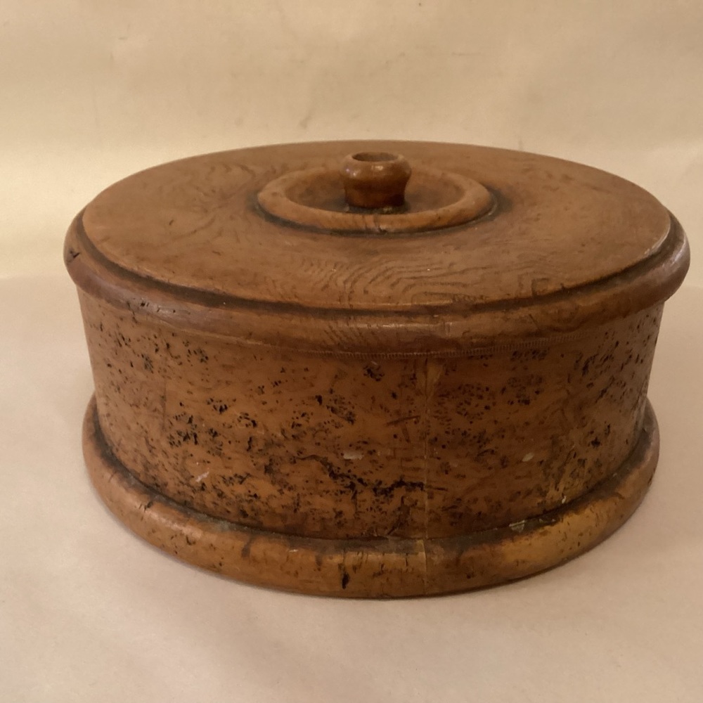 Early 20th century burl wood covered box